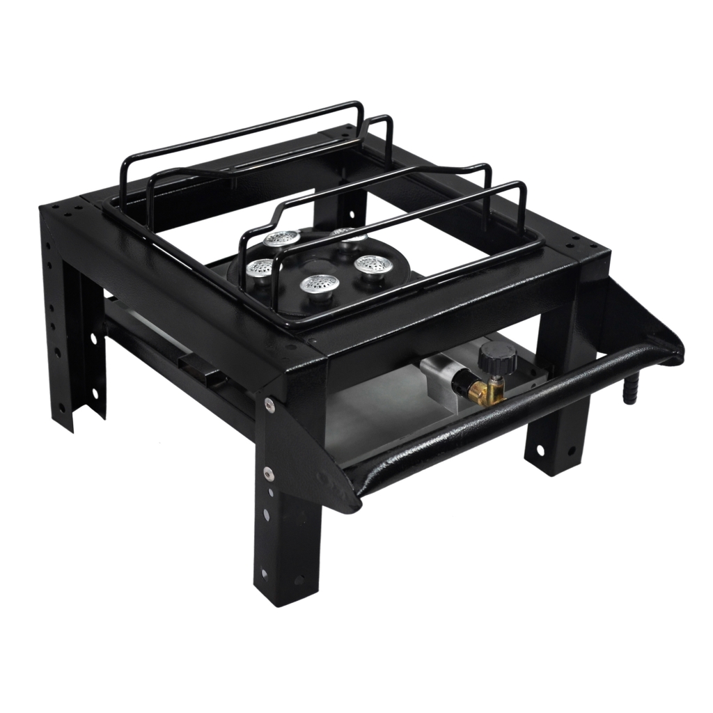 FOGÃO SEMI-IND. PRETO CHEF PLUS JUNIOR A.P. 1B BAIXO S/MANGUEIRA