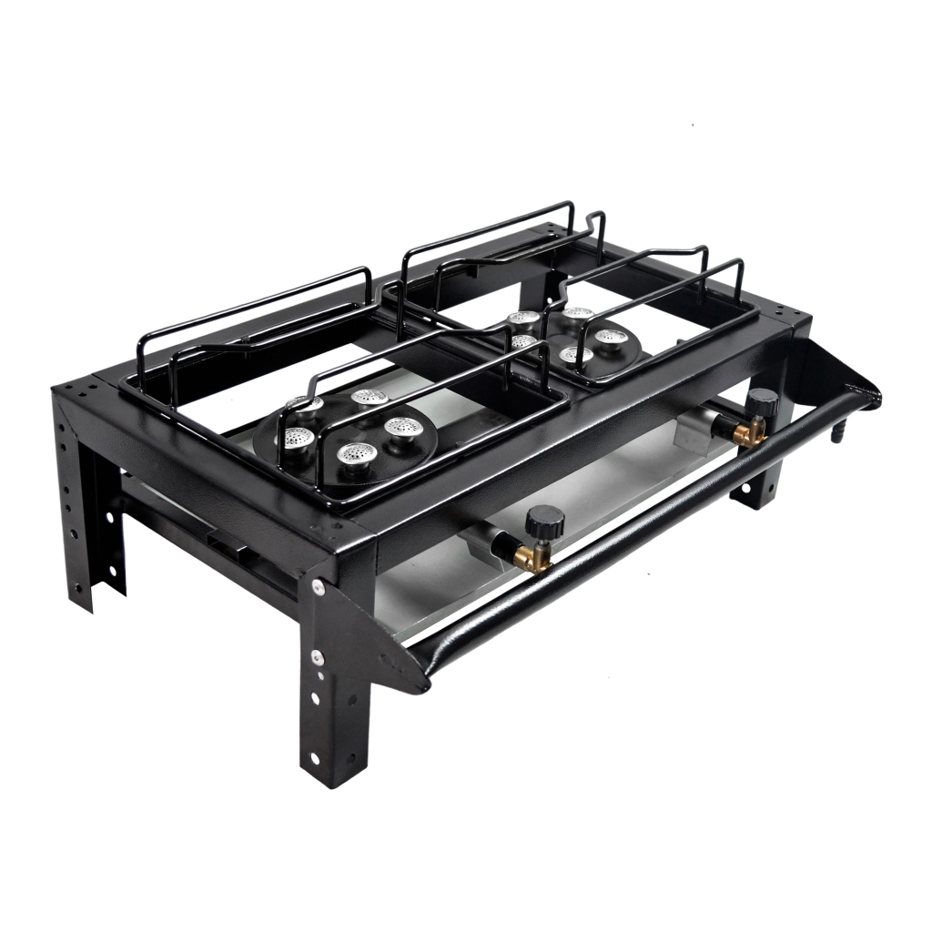 FOGÃO SEMI-IND. PRETO CHEF PLUS JUNIOR A.P. 2B BAIXO S/MANGUEIRA