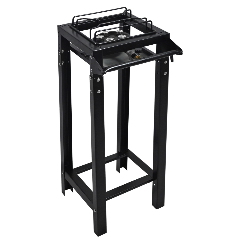 FOGÃO SEMI-IND. PRETO CHEF PLUS JUNIOR A.P. 1B C/ PÉ S/MANGUEIRA