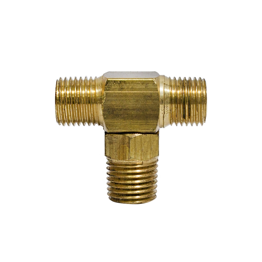TEE LATÃO 1/4 NPT X 1/4 NPT X 1/4 NPT
