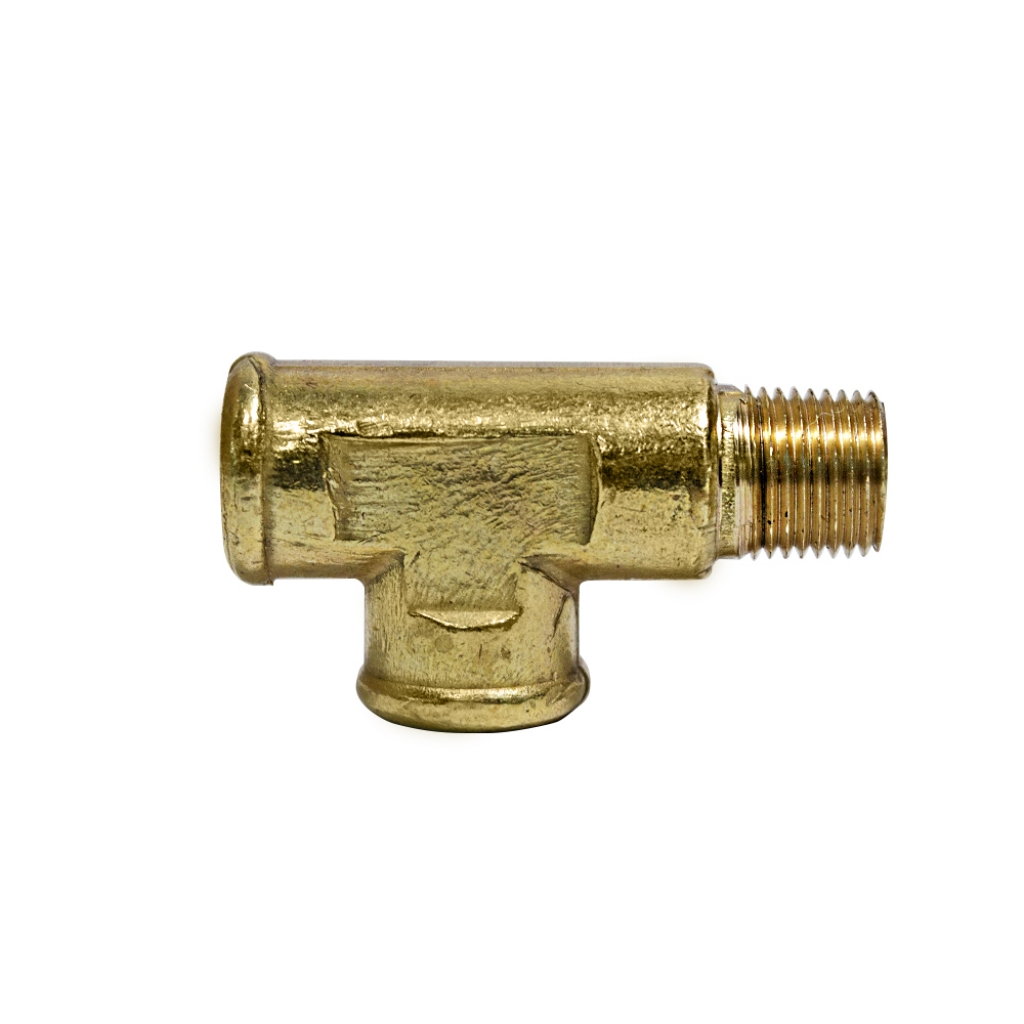 TEE LATÃO 1/8 NPTF X 1/8 NPTF X 1/8 NPT