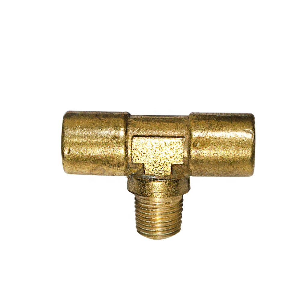 TEE LATÃO 1/8 NPTF X 1/8 NPTF X 1/8 NPT