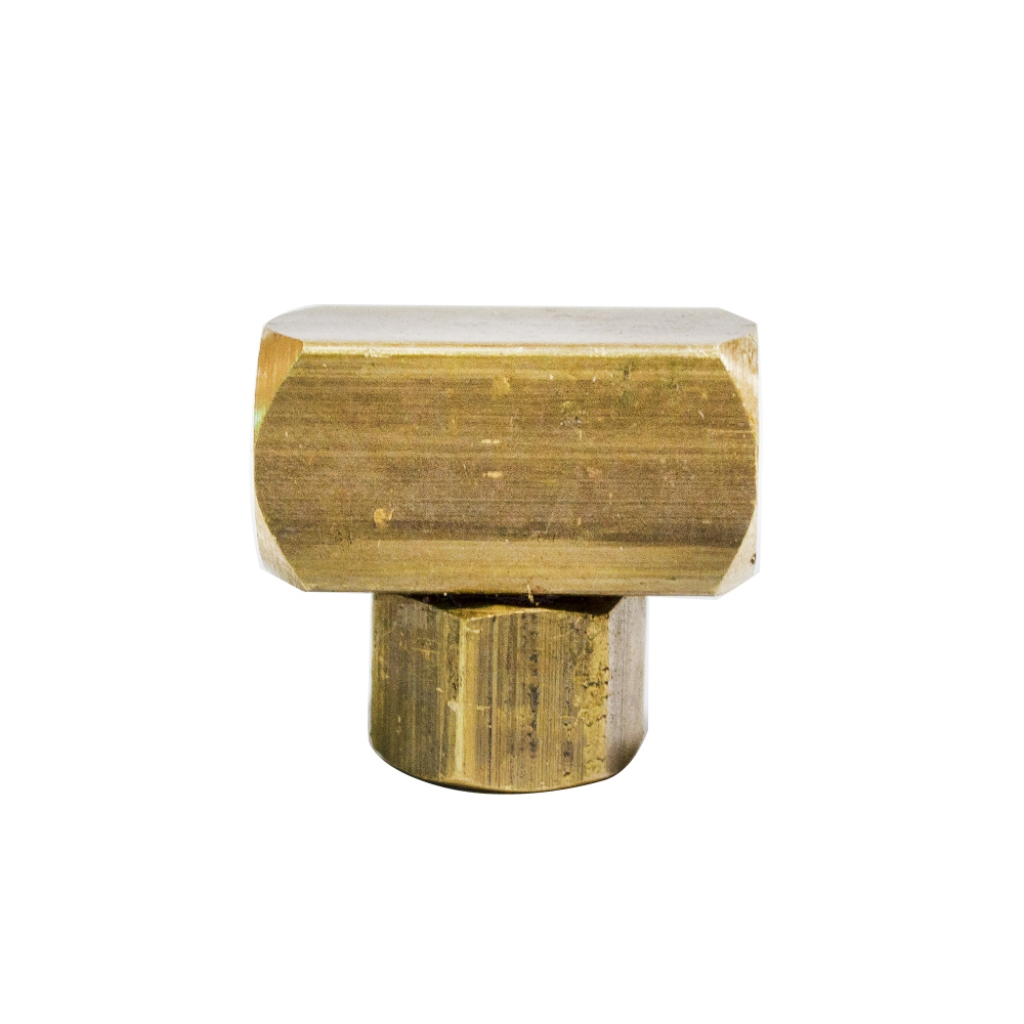 TEE LATÃO 1/8 NPTF X 1/8 NPTF X 1/8 NPTF