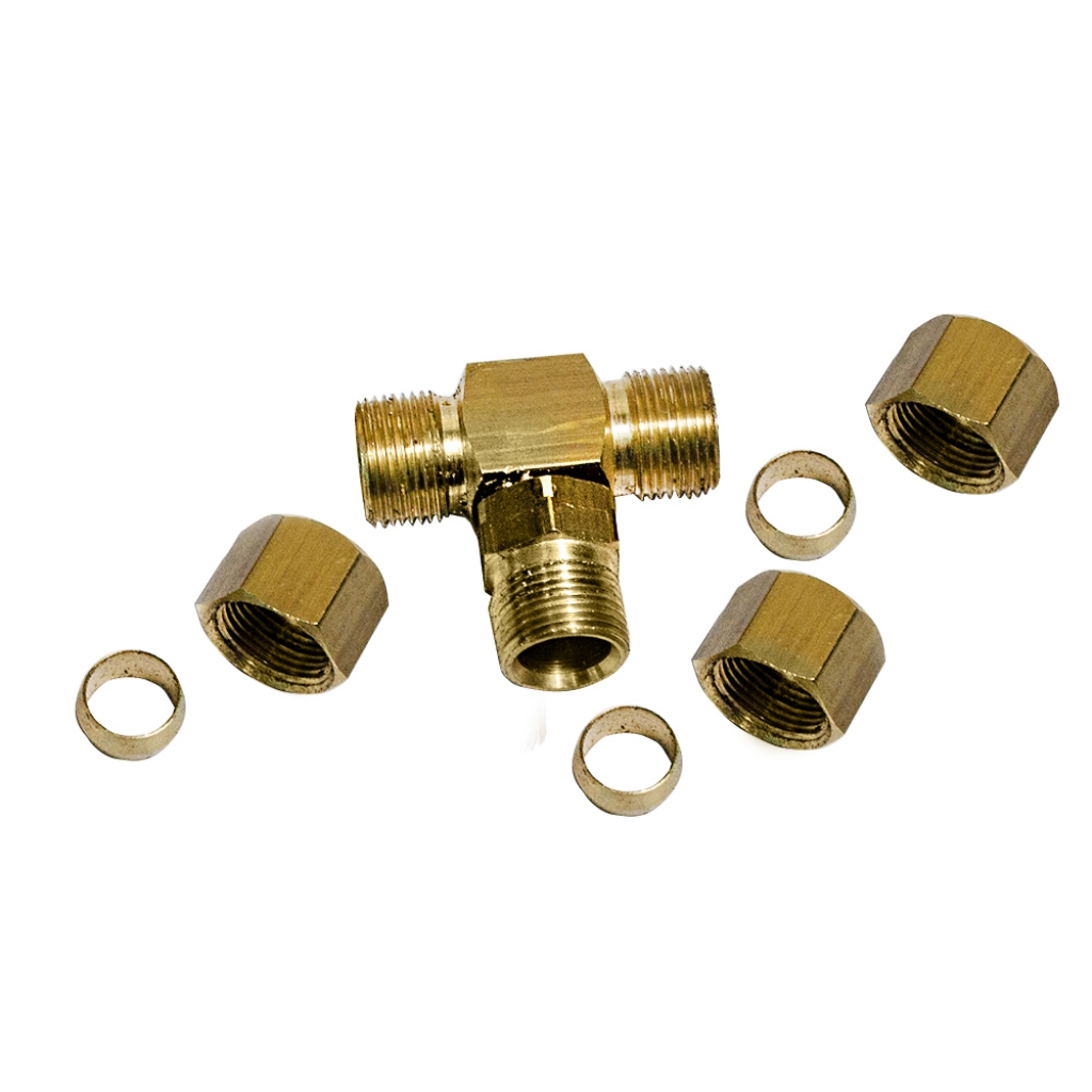 TEE LATÃO 3/8 ANI X 3/8 ANI X 3/8 ANI