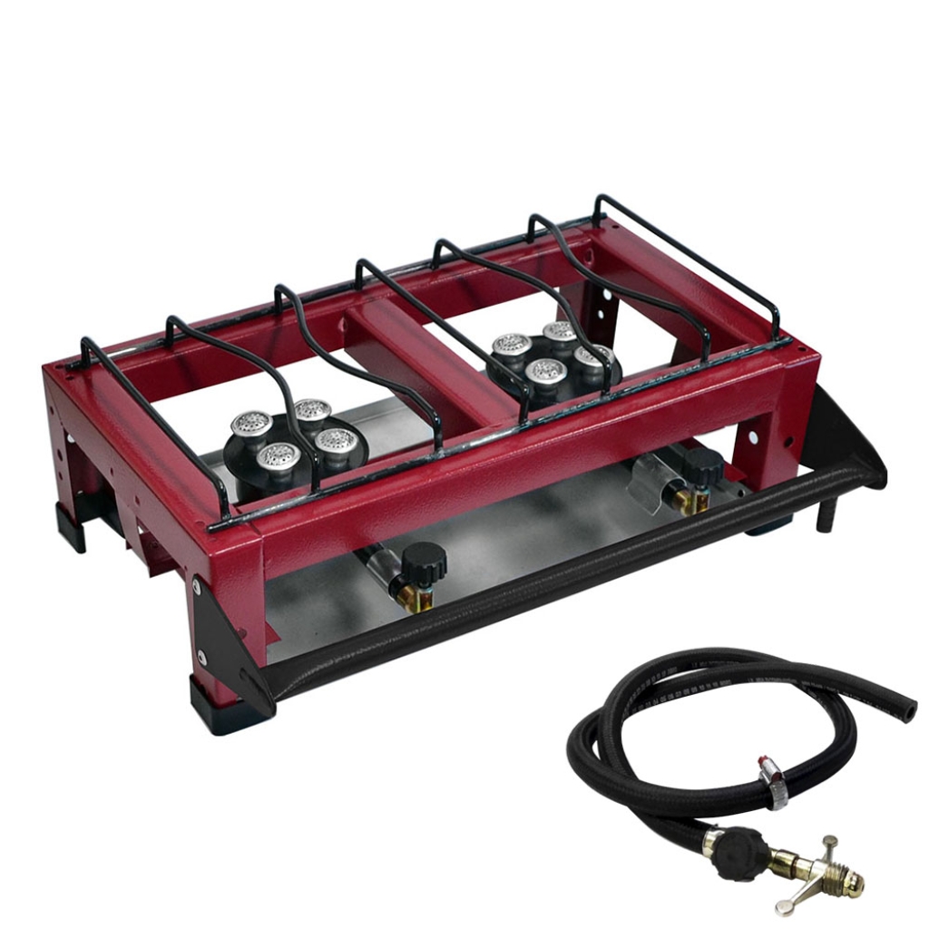 Fogão semi industrial mini alta pressão 2 bocas com mangueira